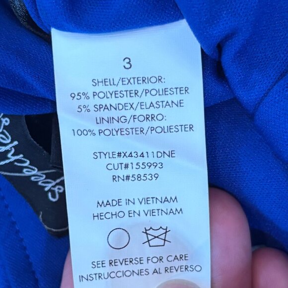 Speechless Embellished Cutout Halter‎ Gown Cobalt Blue Maxi Dress Size 3 NWOT - Picture 12 of 13